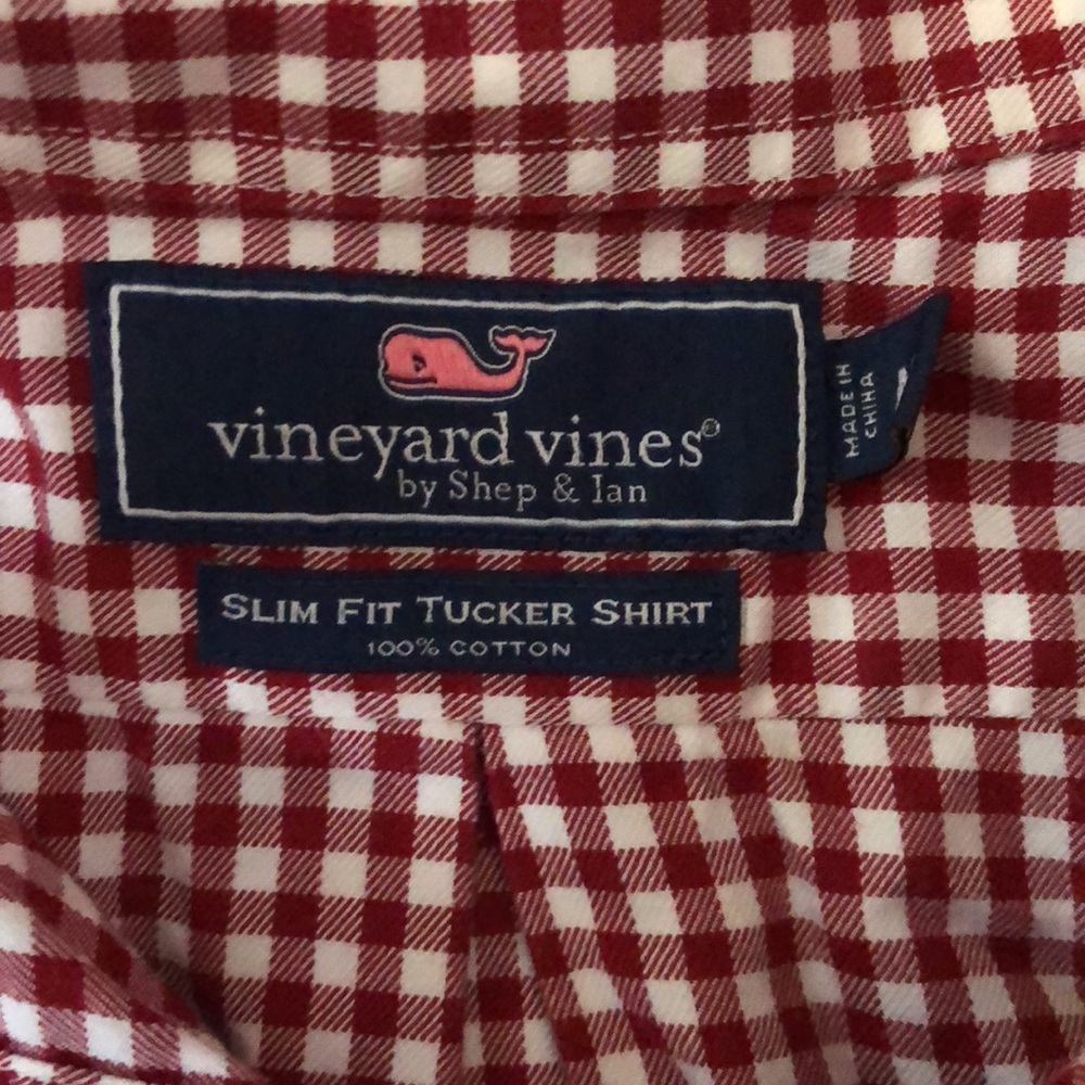 Red And White Checkered Button Down - image 3